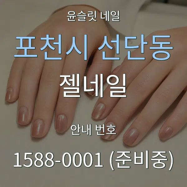 포천시 선단동 젤네일 대표 안내 그래픽