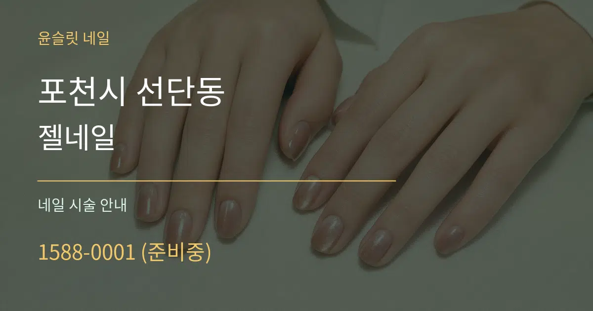 포천시 선단동 젤네일 대표 안내 그래픽