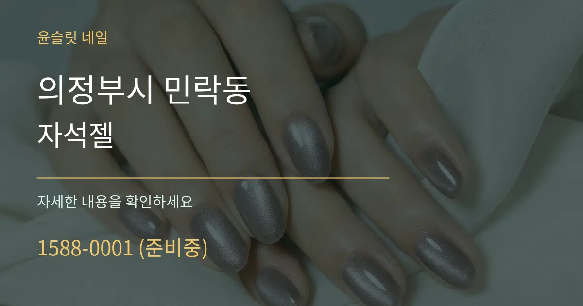 의정부시 민락동 자석젤 서비스 이용 안내 그래픽