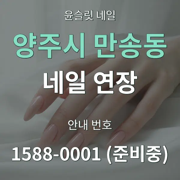 양주시 만송동 네일 연장 대표 안내 그래픽
