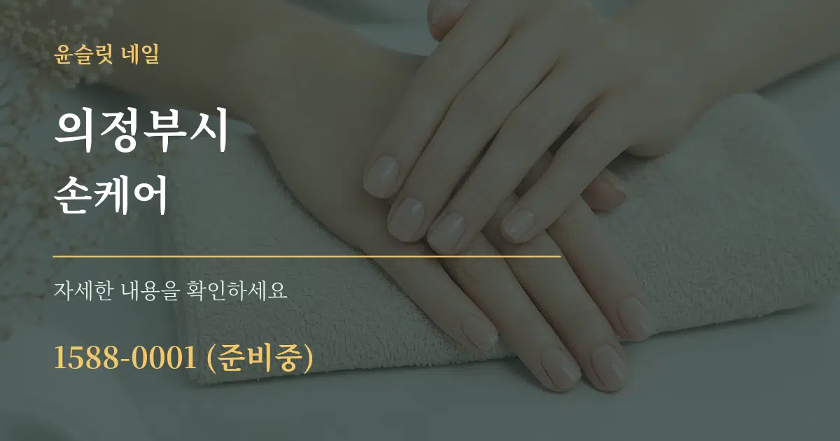 의정부시 손케어 서비스 이용 안내 그래픽