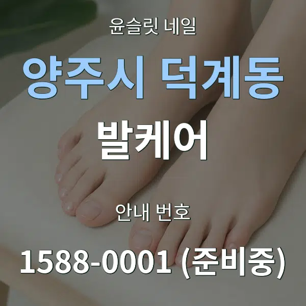 양주시 덕계동 발케어 대표 안내 그래픽