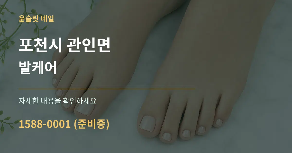 포천시 관인면 발케어 서비스 이용 안내 그래픽