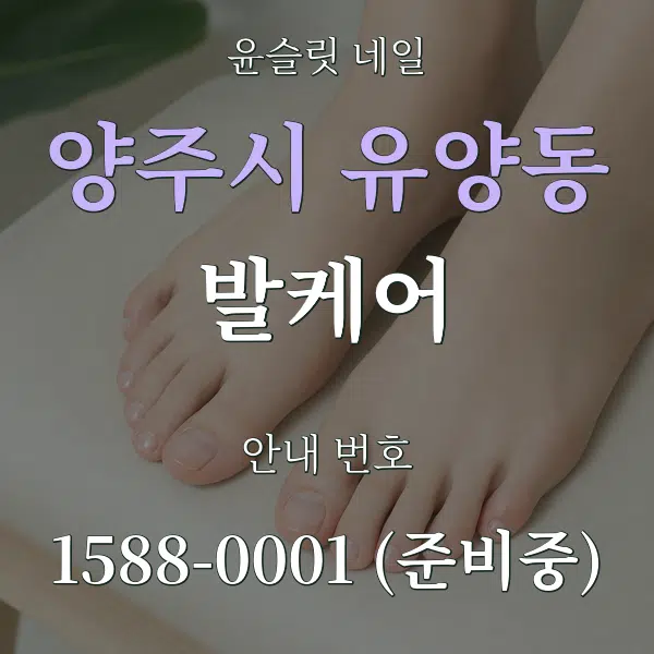 양주시 유양동 발케어 대표 안내 그래픽