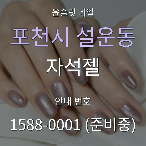 포천시 설운동 자석젤 대표 안내 그래픽