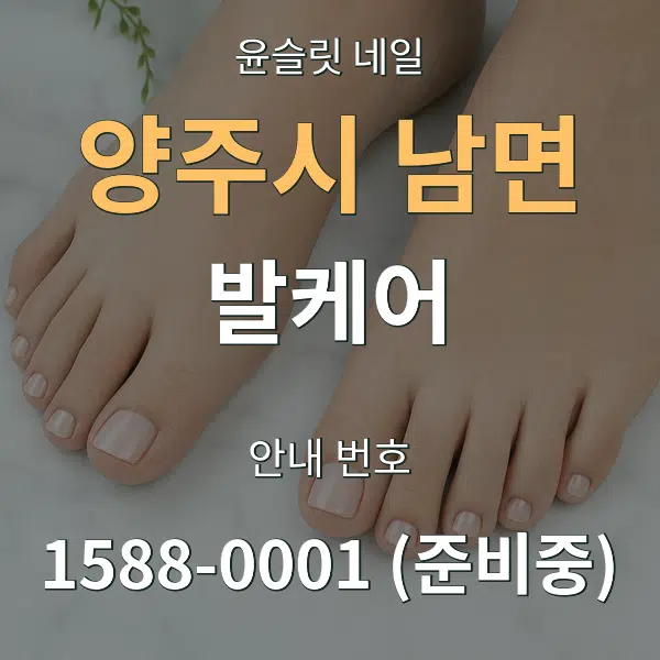 양주시 남면 발케어 대표 안내 그래픽